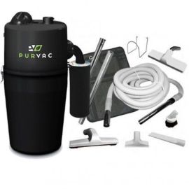 Purvac Great White Central Vacuum & Bare Floor Combo Kit