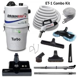 Drainvac Turbo Central Vacuum And ET-1 Combo Kit 