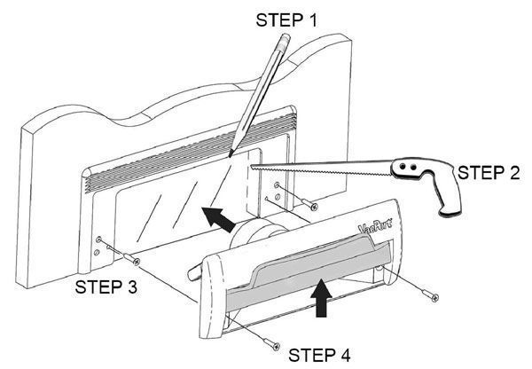 Central Vacuum VacPort Installation Diagram 1 of 5